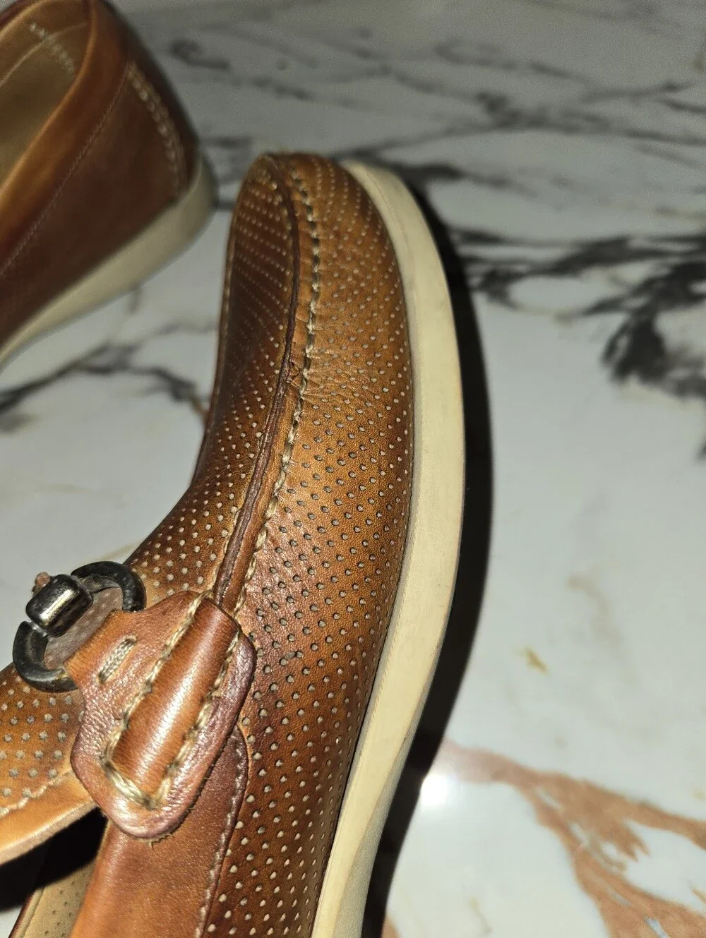 Magnanni  Leather Lace-Up Shoes Light Brown  Size 10 M, retails For $499.00